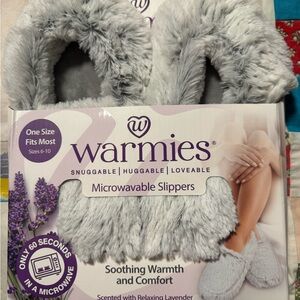 Warmies Gray Microwavable Slippers